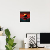 Niedliche Sonnenuntergang Poster (Heimbüro)