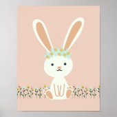 Niedliche Sonnige Blume Rosa Kinder Kinderzimmer K Poster (Vorne)