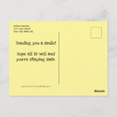 Niedliche, sonnige Hunde/Bleibe Hunde während der  Postkarte (Rückseite)