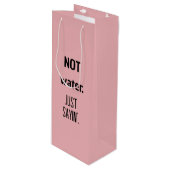 Niedliche sonnige Rose farbig Geschenktüte Für Weinflaschen (Vorderseite Schrägansicht)