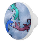 Niedliche Southwestern lizards Imitate Buntglas Keramikknauf (Rechts)