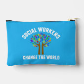 Niedliche soziale Arbeit Inspiration Zitat Zubehörtasche (Rückseite)