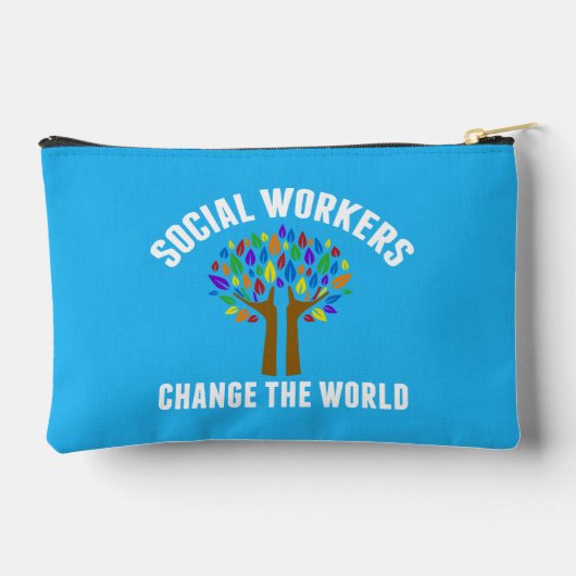 Niedliche soziale Arbeit Inspiration Zitat Zubehörtasche (Rückseite)