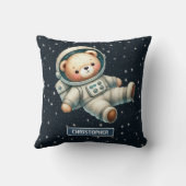Niedliche Space Teddy Bear Kissen Individuelle Nam (Rückseite)