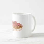 Niedliche Spaghetti- und Fleischbällchen Pasta Kaffeetasse (VorderseiteRechts)