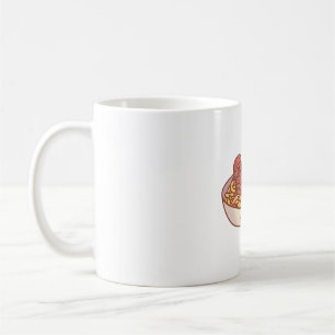 Niedliche Spaghetti- und Fleischbällchen Pasta Kaffeetasse