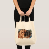 Niedliche Spaniel-Lebensmittelgeschäft-Tasche Tragetasche (Vorderseite (Produkt))