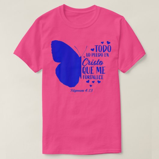 Niedliche Spanische Christliche Bibelverse Frauen  T-Shirt (Design vorne)