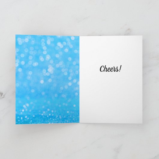 Niedliche Sparkasse mit Weihnachtsmannmütze Neujah Karte (Innenseite)