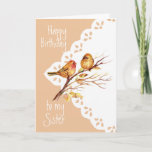 Niedliche Sparrow Birds Liebe Sister Birthday Karte<br><div class="desc">Niedliche Sparrow Bird Sisters for Sister Birthday with inside verse; Schwestern sind von jung bis alt besonders,  aber Sie sind eine Schwester wertvoller als Gold!</div>