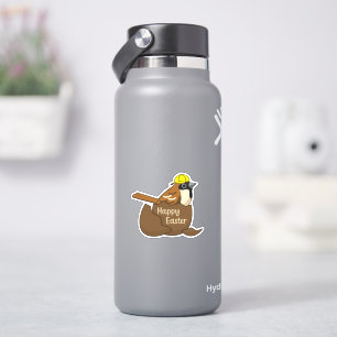 Niedliche Sparrow Chocolate Ei Happy Oaster Aufkleber