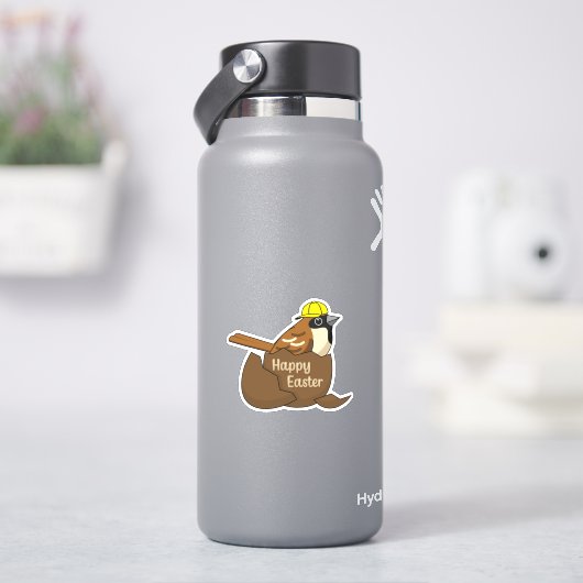 Niedliche Sparrow Chocolate Ei Happy Oaster Aufkleber (HydroFlask)
