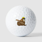 Niedliche Sparrow Chocolate Ei Happy Oaster Golfball (Vorderseite)