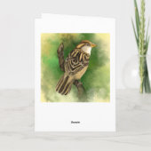 Niedliche Sparrow-Geburtstagskarte Karte (Rückseite)
