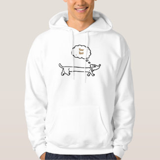 Niedliche Spaß Dackel Hund mit Blase für Ihren Tex Hoodie