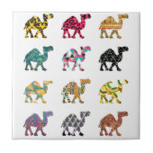 Niedliche Spaßkamele Fliese (Vorderseite)