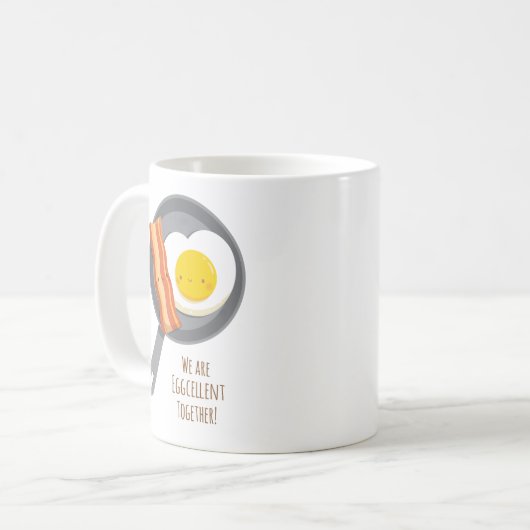 Niedliche Speck und Ei Eggcellent Kaffeetasse (Vorderseite Links)