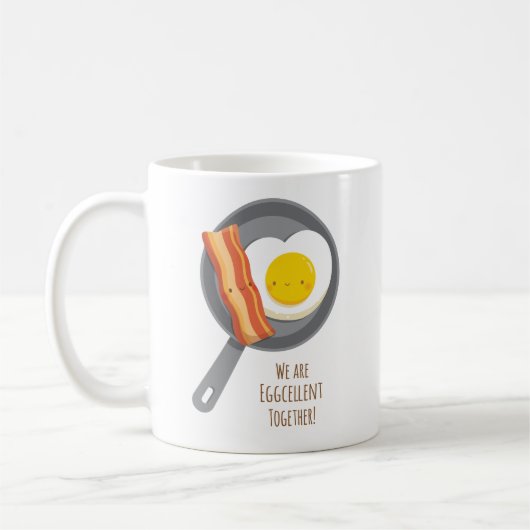 Niedliche Speck und Ei Eggcellent Kaffeetasse (Links)