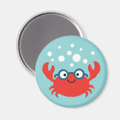 Niedliche Specky Crab Illustration Magnet (Vorderseite/Rückseite)