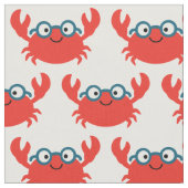 Niedliche Specky Crab Illustration Stoff (Nahaufnahme)