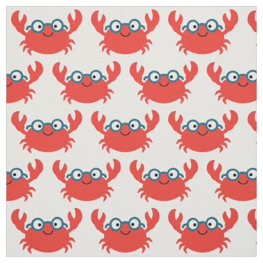 Niedliche Specky Crab Illustration Stoff (Muster)