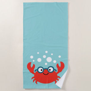 Niedliche Specky Krabben-Illustration Strandtuch
