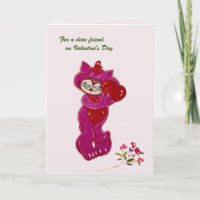 Niedliche Spezialkatze mit Valentinstag im Herzen