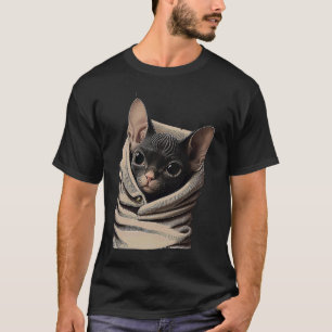 Niedliche Sphynxkatze in Pocket Apparel Sphynx Kat T-Shirt