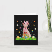 Niedliche Sphynxkatze und Ostereier Ostern Karte (Vorderseite)