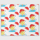 Niedliche spielerische Enten Geschenkpapier (Flach)