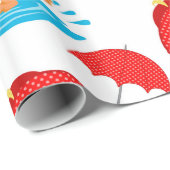 Niedliche spielerische Enten Geschenkpapier (Rolleneckpunkt)