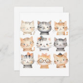 Niedliche spielerische Kätzchen Feiertagskarte (Vorne/Hinten)