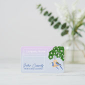 Niedliche, spielerische Papageien-Rahmenberater Visitenkarte (Stehend Vorderseite)