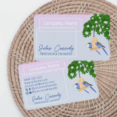 Niedliche, spielerische Papageien-Rahmenberater Visitenkarte