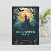 Niedliche Spielvibes Halloween Einladung (Stehend Vorderseite)