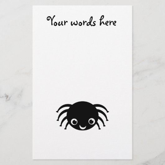 Niedliche Spinne Briefpapier (Vorderseite)