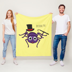 Niedliche Spinne im Cartoon oben Fleecedecke