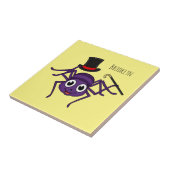 Niedliche Spinne im Cartoon oben Fliese (Seite)