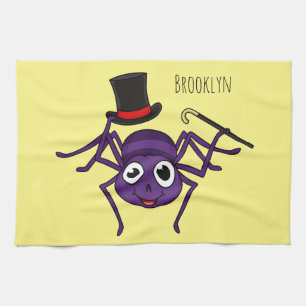 Niedliche Spinne im Cartoon oben Geschirrtuch