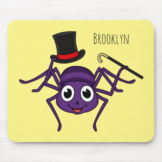 Niedliche Spinne im Cartoon oben Mousepad (Vorne)