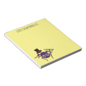 Niedliche Spinne im Cartoon oben Notizblock (angewinkelt)