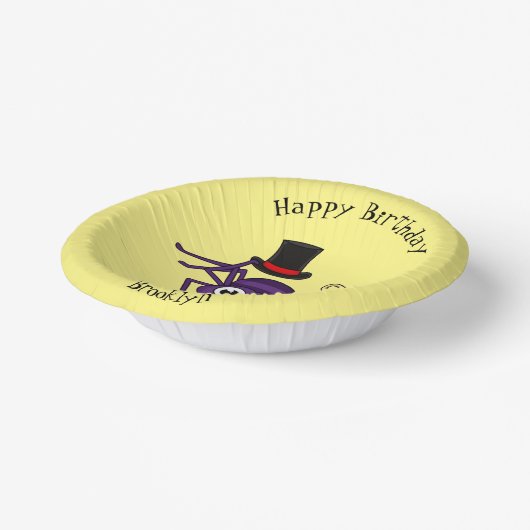 Niedliche Spinne im Cartoon oben Pappteller (Gewinkelt)