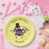 Niedliche Spinne im Cartoon oben Pappteller (Party)