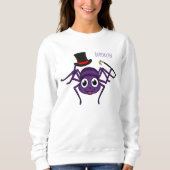 Niedliche Spinne im Cartoon oben Sweatshirt (Vorderseite)