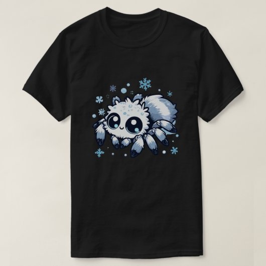 Niedliche Spinne in Schneeflocken T-Shirt (Design vorne)