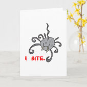 niedliche Spinne Karte (Gelbe Blume)