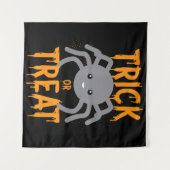 Niedliche Spinne - Trick oder Treat- Halloween Wandteppich (Vorderseite (Horizontal))