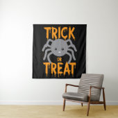 Niedliche Spinne - Trick oder Treat- Halloween Wandteppich (Beispiel)