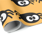 Niedliche Spinnen Halloween Gelb Geschenkpapier (Rolleneckpunkt)