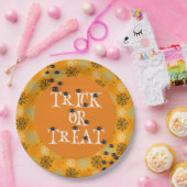 Niedliche Spinnen und Spinnennetze gemustert Hallo Pappteller (Party)